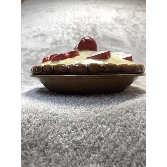 VTG Over and Back Apple Pie 10 Inch Fall Decor Thanksgiving Pie Dessert READ - Picture 9 of 13